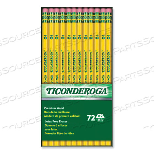 OEM#: X33904XPENCILS, HB (#2), ЧЕРНЫЙ ГРАФИТ, ЖЕЛТЫЙ КОРПУС, 72 ШТ./УПАКОВКА от Dixon Ticonderoga
