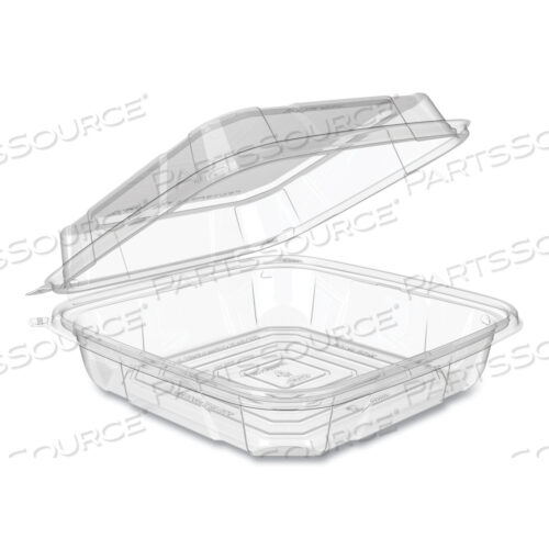 Пластиковые контейнеры SAFESEAL на вынос с откидной крышкой, 9,1 X 9,2 X 3, прозрачные, пластик, 150 шт./коробка