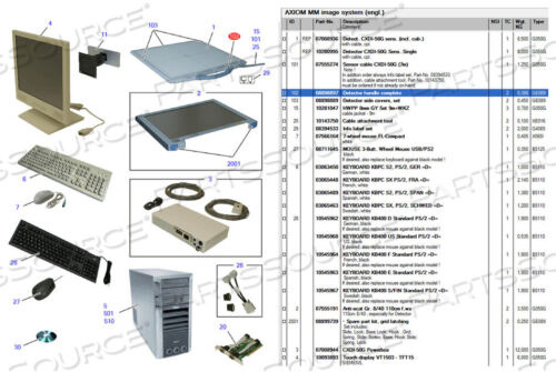 OEM#: 8898897РУЧКА ДЕТЕКТОРА, ПОЛНАЯ ОТ Siemens Medical Solutions