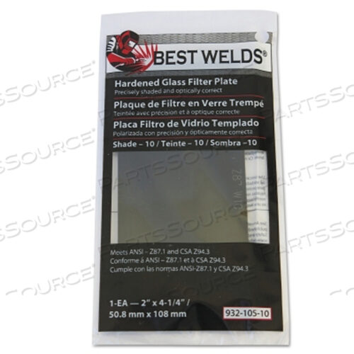 OEM#: 9321059СТЕКЛЯННАЯ ФИЛЬТРУЮЩАЯ ПЛАСТИНА, ОТТЕНОК 9, 2 ДЮЙМА X 4-1/4 ДЮЙМА, ЗЕЛЕНАЯ от Best Welds