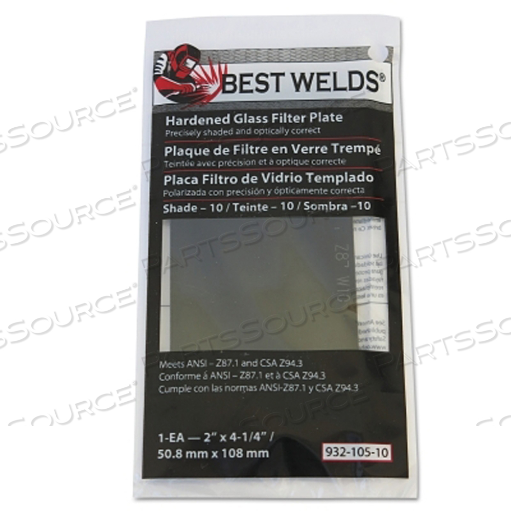 OEM#: 9321059СТЕКЛЯННАЯ ФИЛЬТРУЮЩАЯ ПЛАСТИНА, ОТТЕНОК 9, 2 ДЮЙМА X 4-1/4 ДЮЙМА, ЗЕЛЕНАЯ от Best Welds