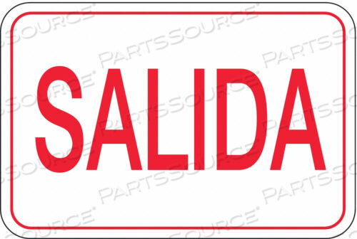 OEM#: UVOS1045ЗНАК ВЫХОДА SALIDA 7 X10 от United Visual Products