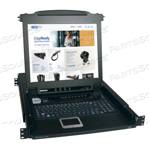 8-ПОРТОВЫЙ KVM-КОММУТАТОР, 17-ДЮЙМОВАЯ КОНСОЛЬ (СО ВСТРОЕННОЙ ВЫДВИЖНОЙ КЛАВИАТУРОЙ И ОТКИДНОЙ КОНСОЛЬЮ), МОНТАЖ В СТОЙКУ 1U