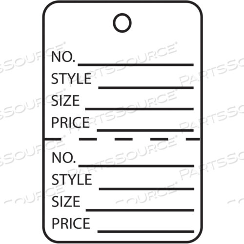 OEM#: G26014БИРКИ ДЛЯ ОДЕЖДЫ, ПЕРФОРИРОВАННЫЕ, 1 3/4 X 2 7/8, БЕЛЫЕ, 1000 /КОРОБКА от BOX Partners (Box Acquisitions, LLC)