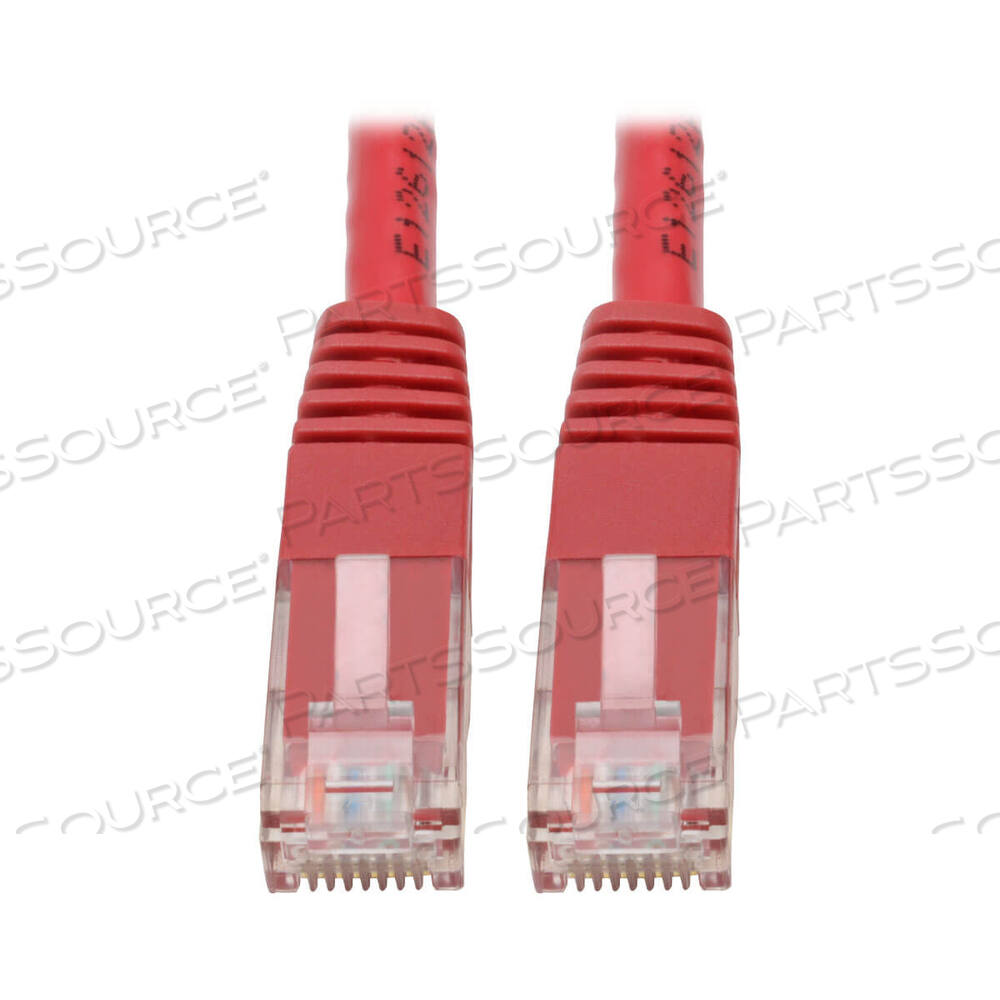OEM#: N200-001-RDCAT6 CAT5E GIGABIT MOLDED PATCH CABLE RJ45 M/M 550MHZ RED 1FT от Tripp Lite
