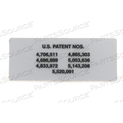 OEM#: P093909375ПАТЕНТНЫЕ НОМЕРА ЭТИКЕТКИ от STERIS Corporation