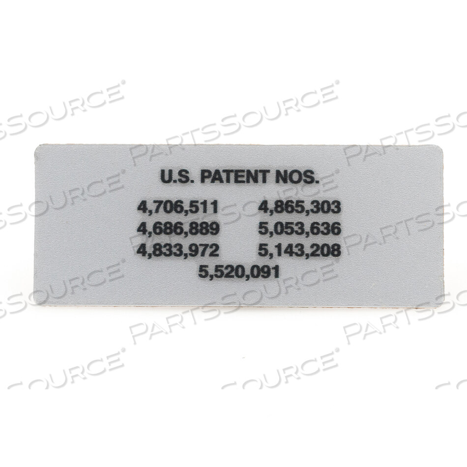 OEM#: P093909375ПАТЕНТНЫЕ НОМЕРА ЭТИКЕТКИ от STERIS Corporation
