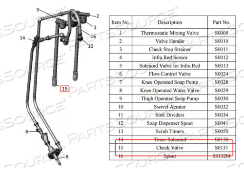 OEM#: S0131ОБРАТНЫЙ КЛАПАН 1/2 ПРУЖИННЫЙ от Mac Medical, Inc.