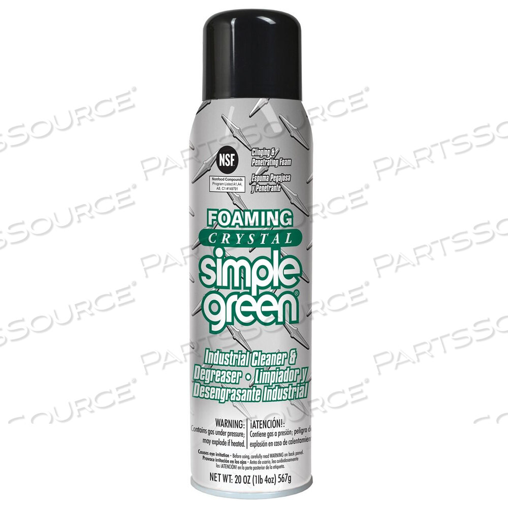 OEM#: 1901019010 SIMPLE GREEN ПЕНЯЩИЙСЯ КРИСТАЛЛИЧЕСКИЙ ОЧИСТИТЕЛЬ И ОБЕЗЖИРИВАТЕЛЬ, 20 УНЦИЙ, АЭРОЗОЛЬ от Simple Green