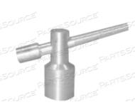 OEM#: 00-440-LADAPTER, RENDELL BAKER MODD AYRES T TUBE, LONG TILTED NIPPLE, 15MMM X 7/32 X 5/16, ALUMINUM by Anesthesia Associates
