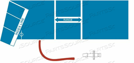 МАНЖЕТА И НАДУВНОЙ МЕШОК С 1/МУЖСКИМ СОЕДИНИТЕЛЕМ ПРЯМОГО ТИПА, 1 ТРУБКА, БЕЗ ЛАТЕКСА