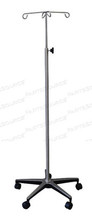 Стойка для внутривенных вливаний, 4 крючка, маховик