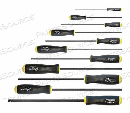 OEM#: 10737SET 11 BALLDRIVER SCREWDRIVERS 5/64-3/8 - LONG от Bondhus