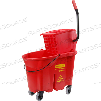 ВЕДРО, ШВАБРА, С ОТЖИМОМ, КРАСНОЕ