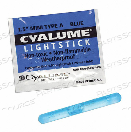 OEM#: 9-44360PFLIGHTSTICK BLUE 4 HR. 1-1/2 IN L PK50 от Cyalume Technologies