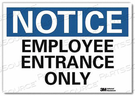 OEM#: U5-1182-RD_14X10ЗНАК УВЕДОМЛЕНИЯ ТОЛЬКО ДЛЯ СОТРУДНИКОВ 10 X14 от Lyle Signs Inc.