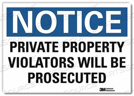 OEM#: U5-1470-RD_10X7NOTICESIGN REFLECSELFADHVINYL 10INWX7INH от Lyle Signs Inc.