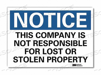 OEM#: U5-1549-RD_14X10NOTICESIGN REFLCSELFADHVINYL 14INWX10INH от Lyle Signs Inc.