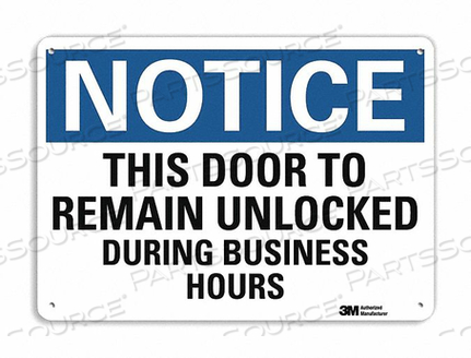 OEM#: U5-1554-NA_14X10NOTICE SIGN 14 WX10 H 0.04 THICKNESS by Lyle Signs Inc.