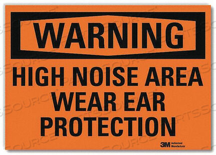 OEM#: U6-1117-RD_14X10ПРЕДУПРЕЖДАЮЩИЙ ЗНАК ЗОНА ПОВЫШЕННОГО ШУМА, ТЕКСТ 14 ДЮЙМОВ W от Lyle Signs Inc.