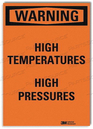 OEM#: U6-1118-RD_5X7ПРЕДУПРЕЖДАЮЩИЙ ЗНАК ВЫСОКАЯ ТЕМПЕРАТУРА 7 ДЮЙМОВ H от Lyle Signs Inc.