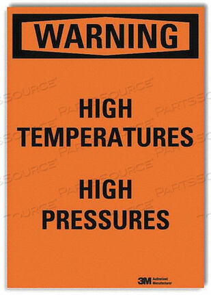 OEM#: U6-1118-RD_10X14ПРЕДУПРЕЖДАЮЩИЙ ЗНАК ВЫСОКАЯ ТЕМПЕРАТУРА 10 ДЮЙМОВ W от Lyle Signs Inc.