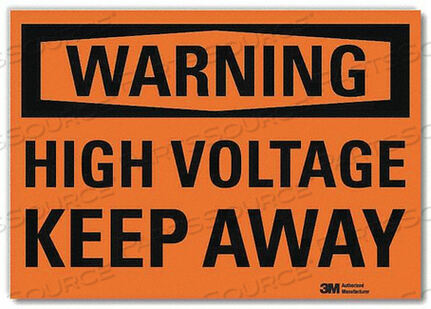 OEM#: U6-1121-RD_7X5ПРЕДУПРЕЖДАЮЩИЙ ЗНАК ВЫСОКОЕ НАПРЯЖЕНИЕ. ДЕРЖИТЕСЬ ПОДАЛЬШЕ 5INH от Lyle Signs Inc.