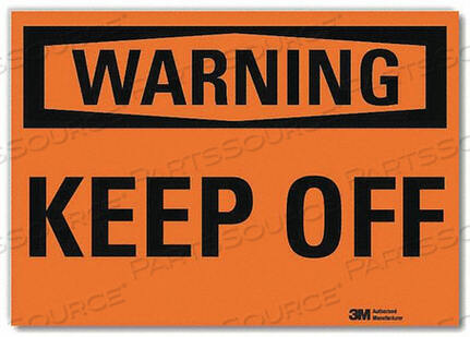OEM#: U6-1142-RD_7X5ПРЕДУПРЕЖДАЮЩИЙ ЗНАК «ДЕРЖИТЕСЬ ВНЕ ДВИЖЕНИЯ», ЧЕРНЫЙ/ОРАНЖЕВЫЙ, 5 ДЮЙМОВ, от Lyle Signs Inc.