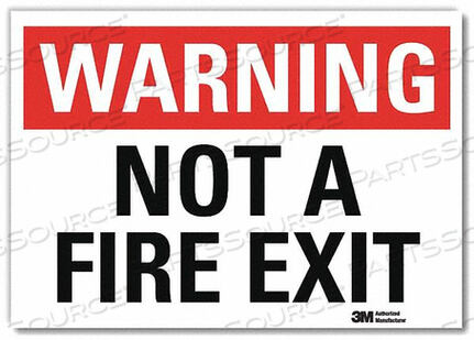 OEM#: U6-1185-RD_7X5ЗНАК БЕЗОПАСНОСТИ НЕ ЯВЛЯЕТСЯ ПОЖАРНЫМ ВЫХОДОМ 5 X7 от Lyle Signs Inc.