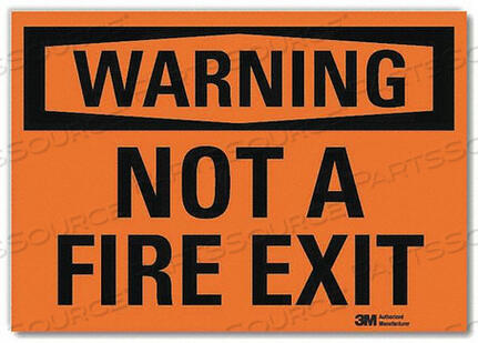 OEM#: U6-1186-RD_7X5ЗНАК БЕЗОПАСНОСТИ НЕ ЯВЛЯЕТСЯ ПОЖАРНЫМ ВЫХОДОМ 5 X7 от Lyle Signs Inc.