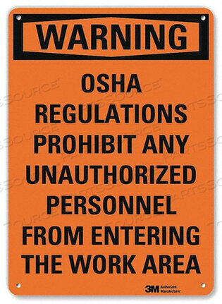 OEM#: U6-1191-NA_7X10ПРЕДУПРЕЖДАЮЩИЙ ЗНАК 7 Ш 10 В 0,040 ТОЛЩИНА от Lyle Signs Inc.