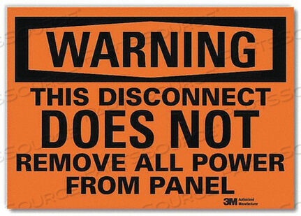 OEM#: U6-1241-RD_14X10ПРЕДУПРЕЖДАЮЩИЙ ЗНАК НЕ ОТКЛЮЧАЕТ ВСЮ ПИТАНИЕ от Lyle Signs Inc.