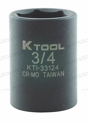OEM#: KTI-33124УДАРНАЯ НАСАДКА SAE 3/4 ДЮЙМА. ШЕСТИГРАННЫЙ 1-1/2 ДЮЙМА от KTI