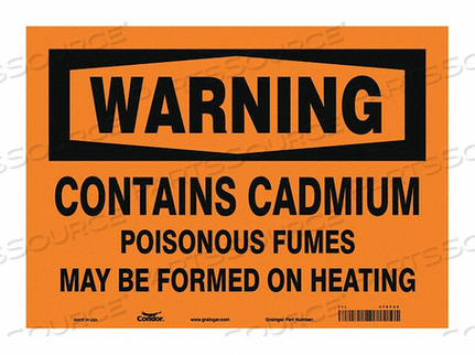 CHEMICAL SIGN 14 W 10 H 0.055 THICK