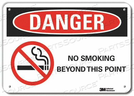 ЗНАК «КУРИТЬ ЗАПРЕЩЕНО» УГЛОВЫЕ ОТВЕРСТИЯ 10 ДЮЙМОВ H