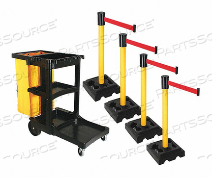 BARRIER SYSTEMS POST ЖЕЛТЫЙ 15-ФУТОВЫЙ ЛЕНТА