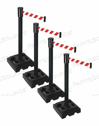 BARRIER SYSTEMS POST ЧЕРНЫЙ 15-ФУТОВЫЙ ЛЕНТА