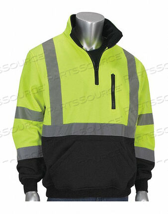 OEM#: 323-1330B-LY/2XHI-VISIBILITY SWEATS LIME YL 1/4 ZIP 2XL by Protective Industrial Products
