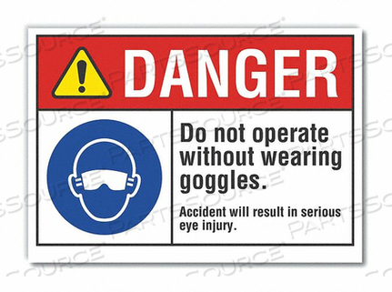 ЗНАК ОПАСНОСТИ 5 Ш X 3-1/2 В ТОЛЩИНА 0,001