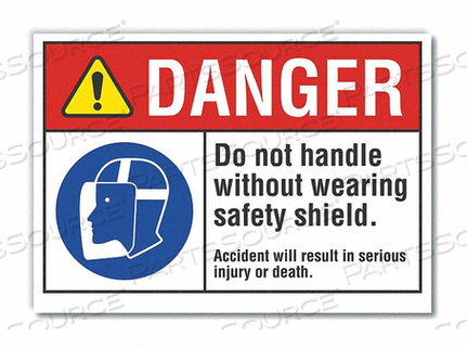 ЗНАК ОПАСНОСТИ 10 Ш X 7 В 0,001 ТОЛЩИНА