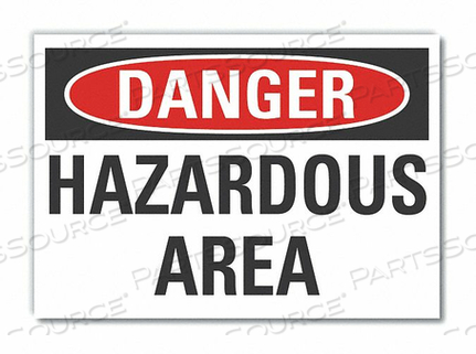 ЗНАК ОПАСНОСТИ 5 Ш X 3-1/2 В ТОЛЩИНА 0,001