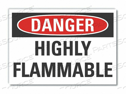 ЗНАК ОПАСНОСТИ 5 Ш X 3-1/2 В ТОЛЩИНА 0,001