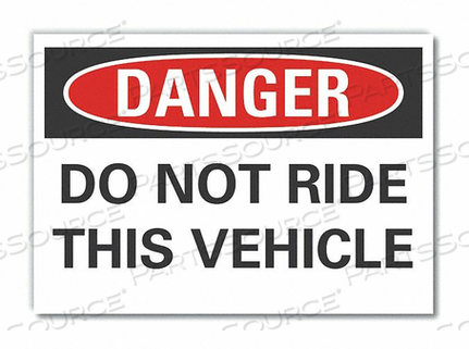 ЗНАК ОПАСНОСТИ 5 Ш X 3-1/2 В ТОЛЩИНА 0,001