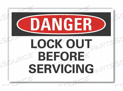 OEM#: LCU4-0489-RD_7X5ЗНАК ОПАСНОСТИ 7 Ш X 5 В ТОЛЩИНА 0,001 от Lyle Signs Inc.