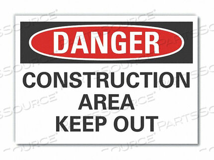 OEM#: LCU4-0491-ND_14X10ЗНАК ОПАСНОСТИ 14 Ш X 10 В ТОЛЩИНА 0,001 от Lyle Signs Inc.