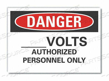 OEM#: LCU4-0542-ND_14X10DECAL DANGER VOLTS 14 X10 by Lyle Signs Inc.