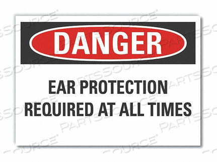 OEM#: LCU4-0549-ND_14X10НАКЛЕЙКА ОПАСНОСТЬ ЗАЩИТА СЛУХОВ 14 X10 от Lyle Signs Inc.