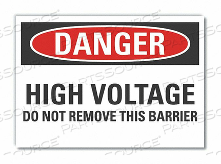 ЗНАК ОПАСНОСТИ 5 Ш X 3-1/2 В ТОЛЩИНА 0,001