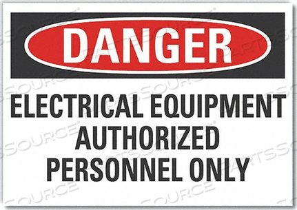 OEM#: LCU4-0620-ND_14X10ЗНАК ОПАСНОСТИ 14 Ш X 10 В ТОЛЩИНА 0,001 от Lyle Signs Inc.