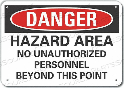 OEM#: LCU4-0661-NA_14X10ЗНАК ОПАСНОСТИ 14 Ш X 10 В ТОЛЩИНА 0,040 от Lyle Signs Inc.